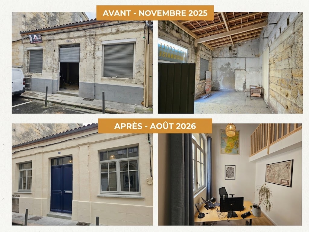 Bureau avant aprĂšs les travaux